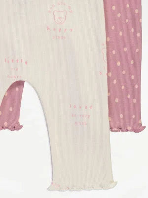 Bear Spot Ribbed Leggings 3 Packn