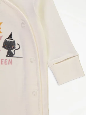 My First Halloween Cream Sleeepsuitt