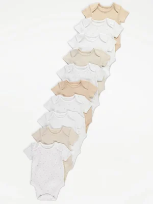 Set me 10 Benkcia për Foshnje – Me Yje, Ylberë dhe Ngjyra Neutrale