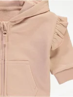 Set me 2 Bluza me Kapuç për Vajza – Rozë dhe E Bardhë