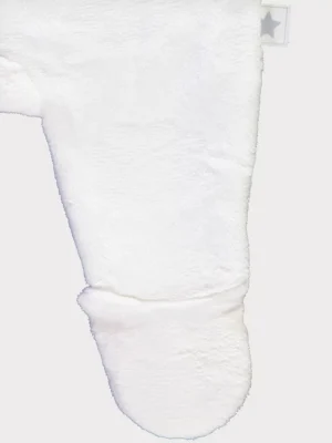 White Cloud Fleece Zip Fasten Sleepsuitt