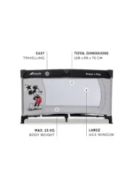 Krevat udhëtimi për fëmijë Hauck Disney – me figurën e Mickey dhe yje – Dream N Play