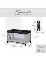 Krevat udhëtimi për fëmijë Hauck Disney – me figurën e Mickey dhe yje – Dream N Play