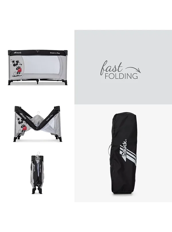 Krevat udhëtimi për fëmijë Hauck Disney – me figurën e Mickey dhe yje – Dream N Play