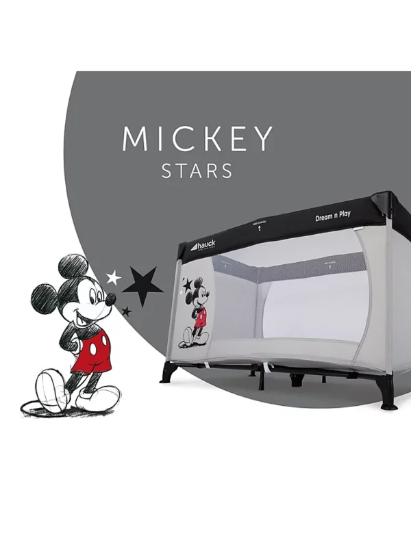 Krevat udhëtimi për fëmijë Hauck Disney – me figurën e Mickey dhe yje – Dream N Play