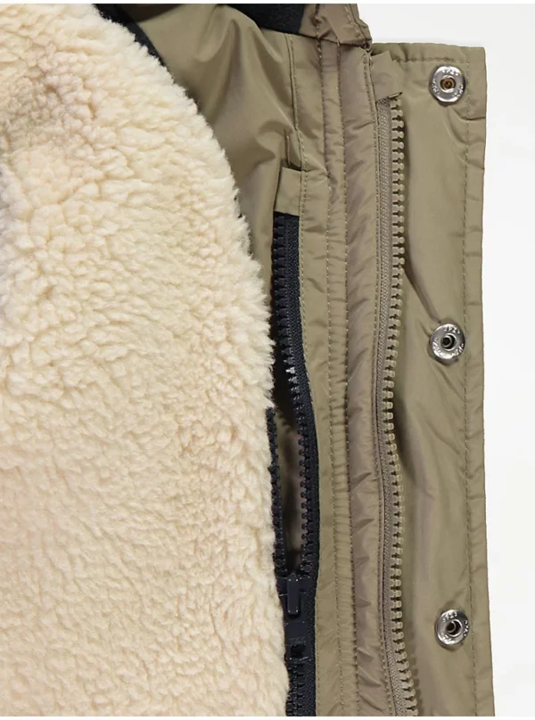 Pallto me kapuç, e kthyeshme 4-në-1, e veshur me fleece – ngjyrë gri