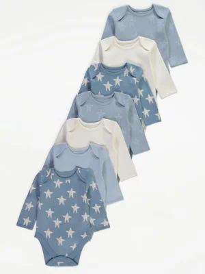 Pako me 7 bodysuit me mëngë të gjata dhe dizajn yjesh