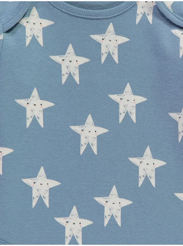 Pako me 7 bodysuit me mëngë të gjata dhe dizajn yjesh