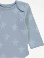 Pako me 7 bodysuit me mëngë të gjata dhe dizajn yjesh