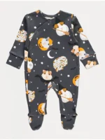 Tuta gjumi foshnje për Halloween me kavie – pjesë e setit familjar me dizajn të përbashkët