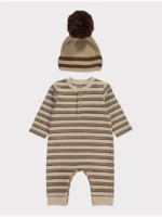 Set me Tuta të Plota me Vija dhe Kapelë me Topth