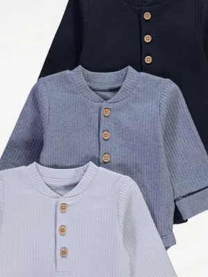 Blue Ribbed Top and Leggings Set 3 Packm