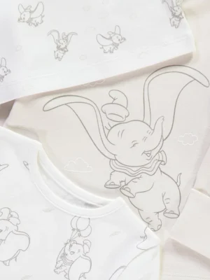 Disney Dumbo Neutral Long Sleeve Pyjamas 3 Packk