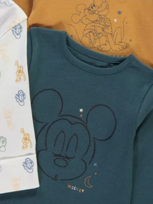 Disney Mickey Mouse Long Sleeve Pyjamas 3 Packb