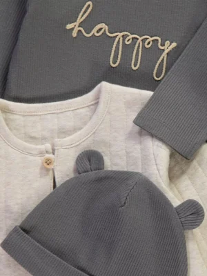 Quilted Jacket Bodysuit Leggings and Hat Starter Setj