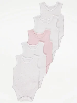 Pako me 5 bodys pa mëngë, ngjyrë rozë