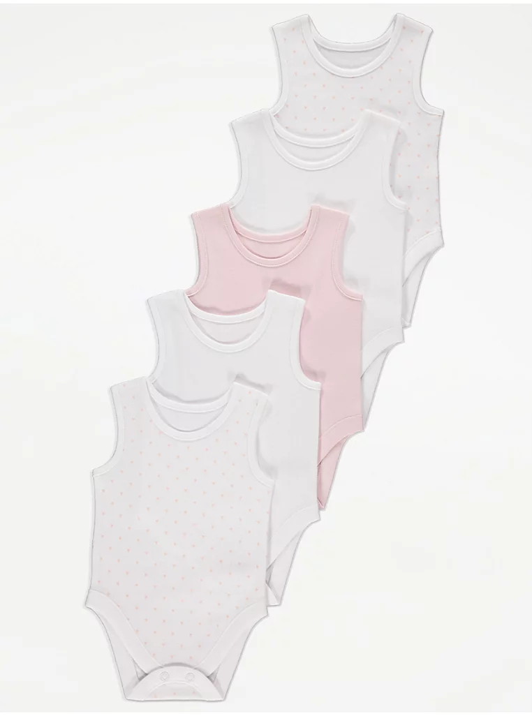 Pako me 5 bodys pa mëngë, ngjyrë rozë