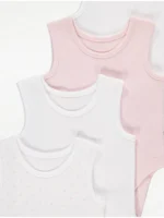 Pako me 5 bodys pa mëngë, ngjyrë rozë