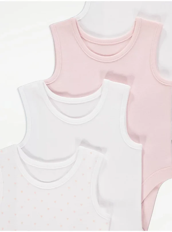 Pako me 5 bodys pa mëngë, ngjyrë rozë