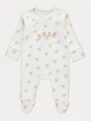 Pizhame krem me mëngë të gjata, për foshnjat e lindura në 2026