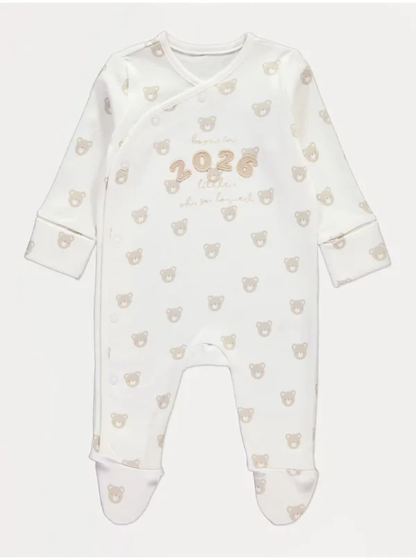 Pizhame krem me mëngë të gjata, për foshnjat e lindura në 2026