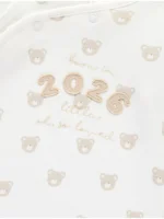 Pizhame krem me mëngë të gjata, për foshnjat e lindura në 2026