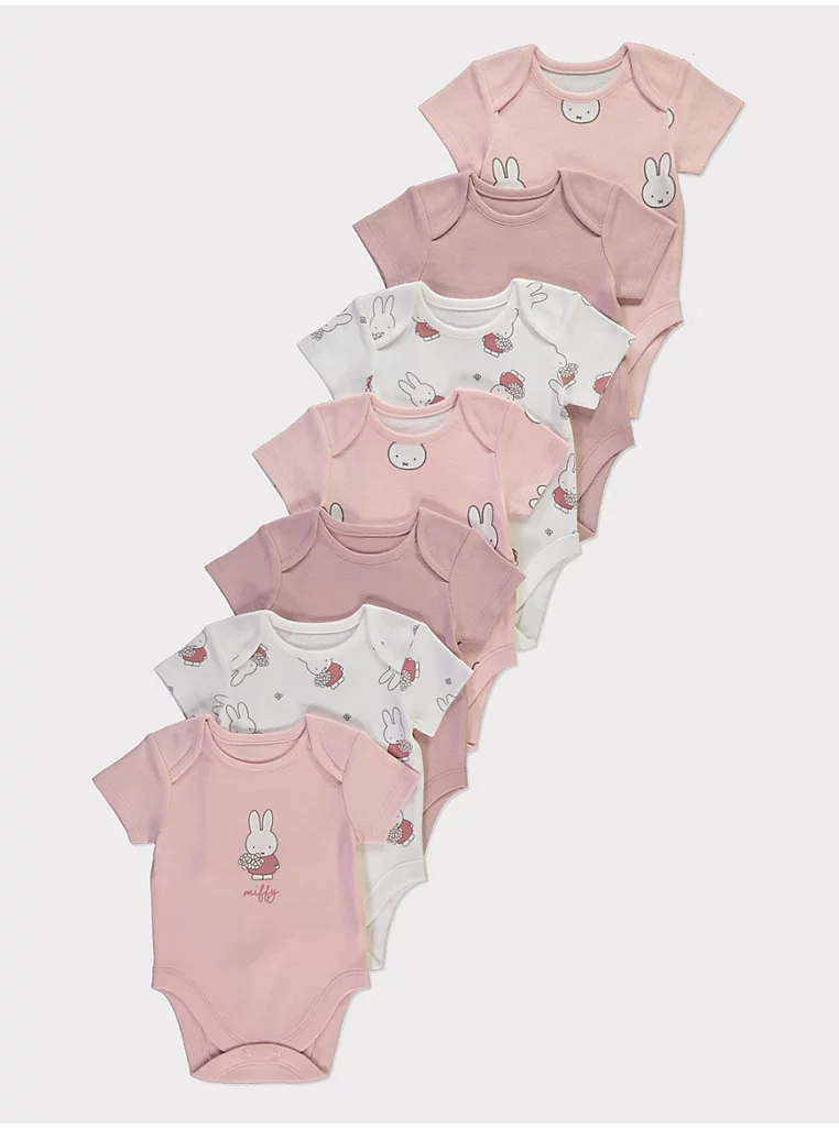 Pako me 7 benkica me mëngë të shkurtra, në ngjyrë rozë blush me Miffy