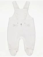 Komplet me pantallona të bardha White Bunny dhe bodi me pika