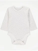 Komplet me pantallona të bardha White Bunny dhe bodi me pika