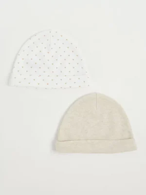 "Kapele Pambuku për Foshnja – Paketë me 2 Copë"