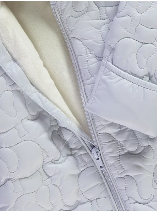 Xhup dimëror i qepur me grafikë elefanti – ngjyrë gri