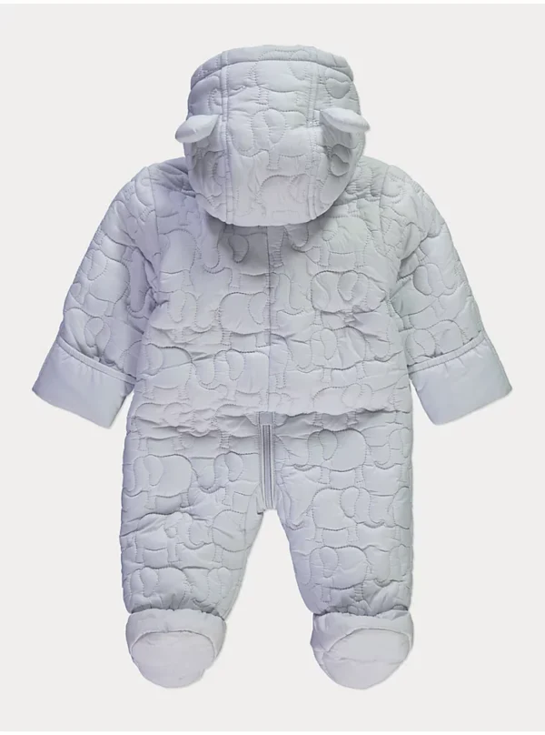 Xhup dimëror i qepur me grafikë elefanti – ngjyrë gri