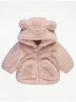 Xhaketë rozë me kapuç