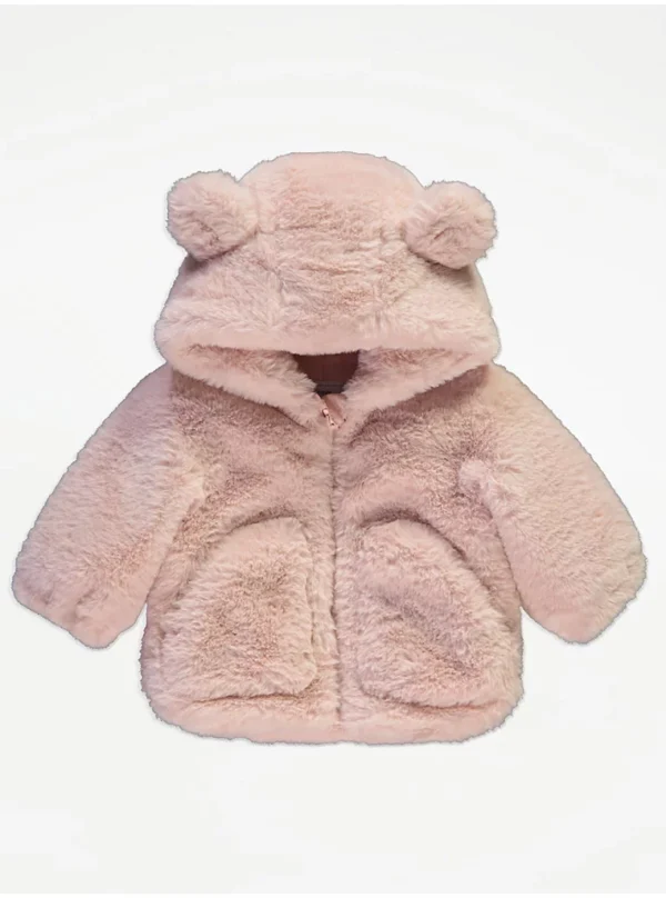 Xhaketë rozë me kapuç