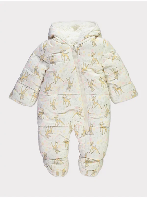 Xhup dëbore i mbushur, në ngjyrë krem, me kapuç – Disney Bambi