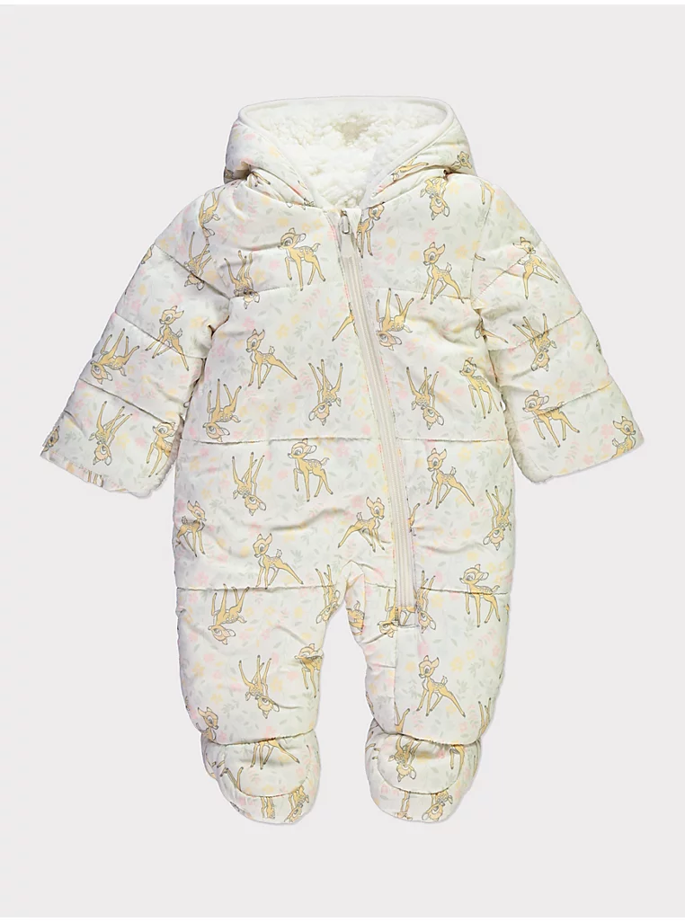 Xhup dëbore i mbushur, në ngjyrë krem, me kapuç – Disney Bambi