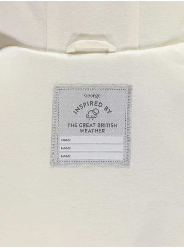 Xhaketë me kapuç dhe me veshë, ngjyrë krem.