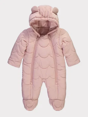 Veshje dimri rozë — me mbushje, me kapuç