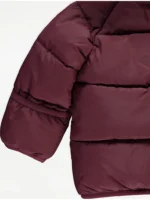 Xhup i Mbushur me Fleec të Brendshëm, Kapuç me Veshë 3D, Ngjyrë Vishnje