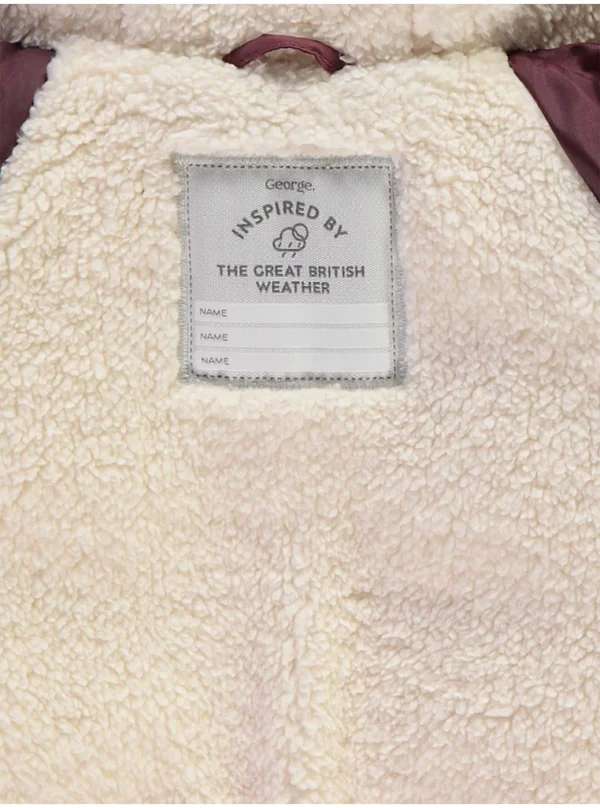 Xhup i Mbushur me Fleec të Brendshëm, Kapuç me Veshë 3D, Ngjyrë Vishnje