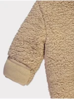 Xhup dimëror me kapuç prej pelushi Borg – ngjyrë kafe e çelët (camel)