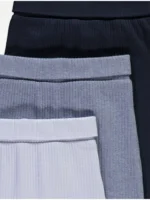 Set me 3 copë bluzë dhe leggins të ribbed blu