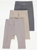 Set 3 copësh: Bluza të kopsitura neutrale me butona dhe pantallona