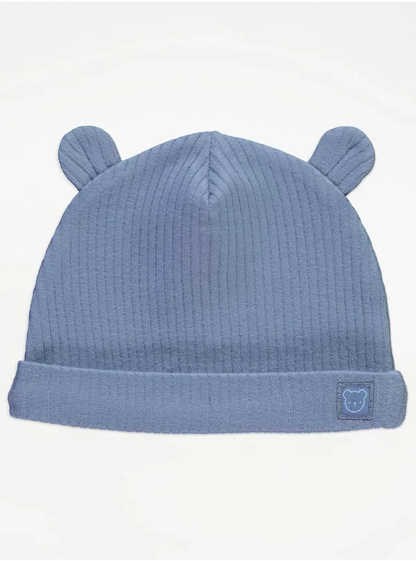 Set blu për fëmijë: Bodysuit i kopsitur, pantallona dhe kapelë