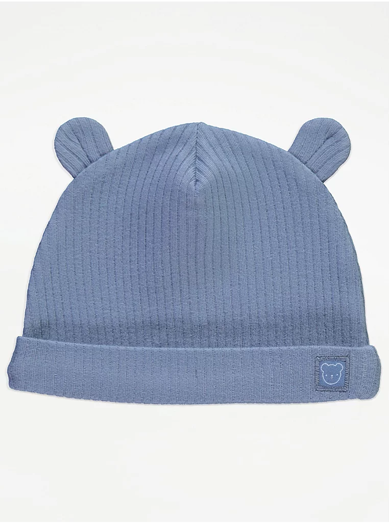 Set blu për fëmijë: Bodysuit i kopsitur, pantallona dhe kapelë