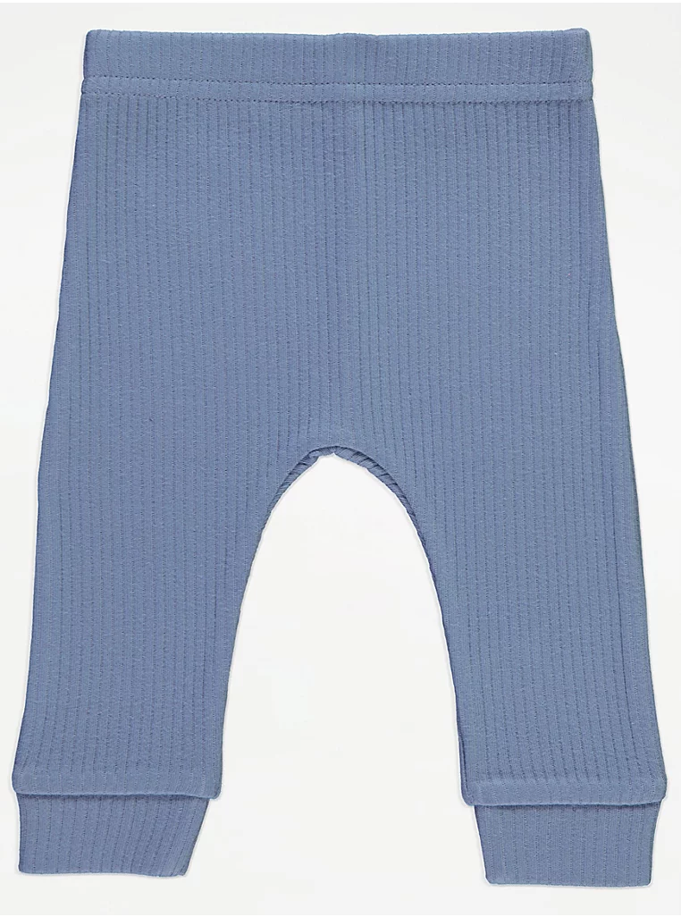 Set blu për fëmijë: Bodysuit i kopsitur, pantallona dhe kapelë