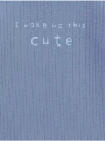 Set blu për fëmijë: Bodysuit i kopsitur, pantallona dhe kapelë