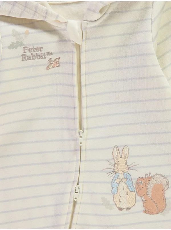 Njëcopëshe krem me rripa dhe kapuç Peter Rabbit