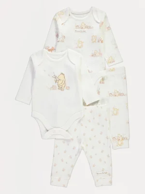 Set 2 copësh Winnie The Pooh: Bodysuit krem dhe pantallona