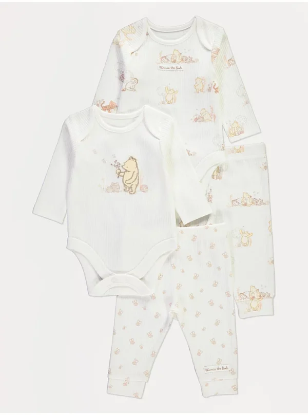 Set 2 copësh Winnie The Pooh: Bodysuit krem dhe pantallona